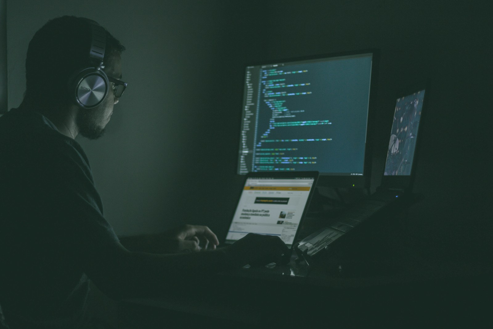 person using laptop computers, cyber liability